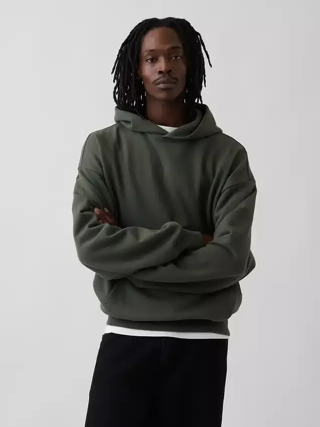 Oversized-hoodie i tjockt tyg för vuxna