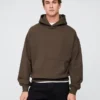 Oversized-hoodie i tjockt tyg för vuxna