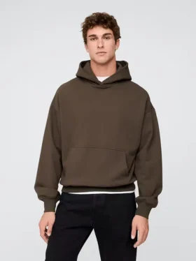 Oversized-hoodie i tjockt tyg för vuxna