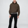 Oversized-hoodie i tjockt tyg för vuxna