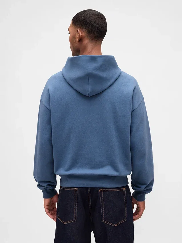 Oversized-hoodie i tjockt tyg för vuxna