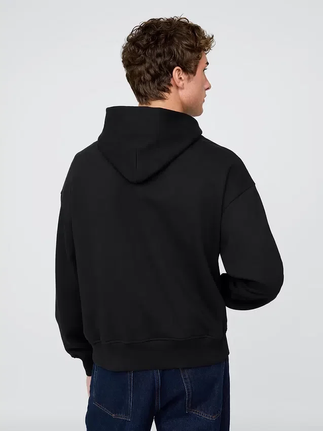 Oversized-hoodie i tjockt tyg för vuxna