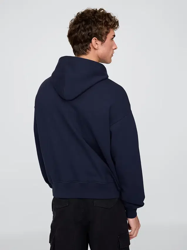 Oversized-hoodie i tjockt tyg för vuxna