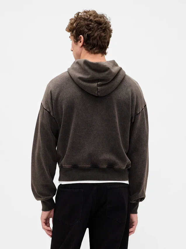 Oversized-hoodie i tjockt tyg för vuxna