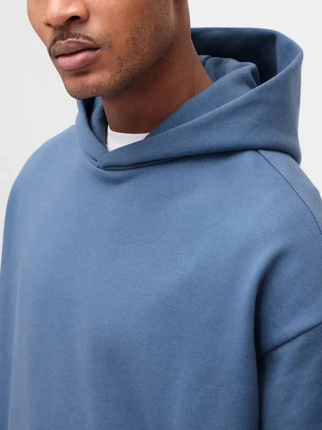 Oversized-hoodie i tjockt tyg för vuxna