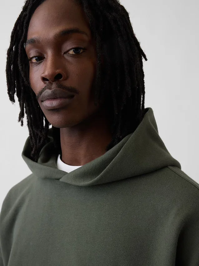 Oversized-hoodie i tjockt tyg för vuxna