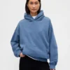 Oversized-hoodie i tjockt tyg för vuxna