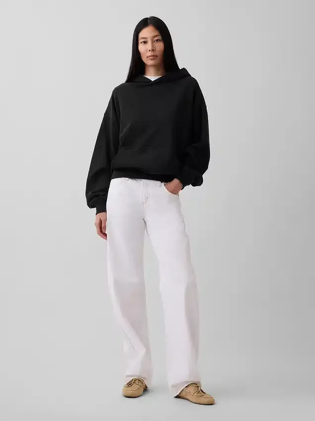 Oversized-hoodie i tjockt tyg för vuxna