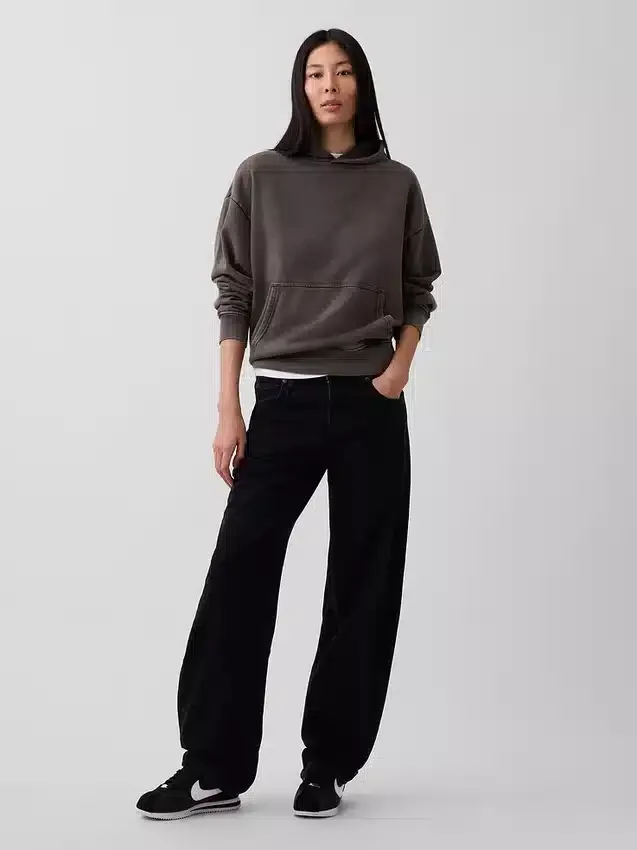Oversized-hoodie i tjockt tyg för vuxna