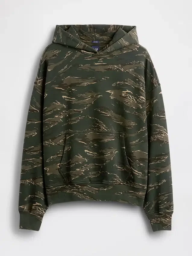 Oversized-hoodie i tjockt tyg för vuxna