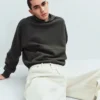 Oversized-hoodie i tjockt tyg för vuxna