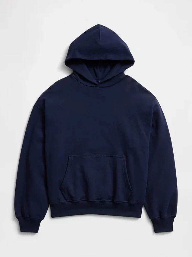 Oversized-hoodie i tjockt tyg för vuxna