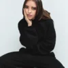 Oversized-hoodie i tjockt tyg för vuxna