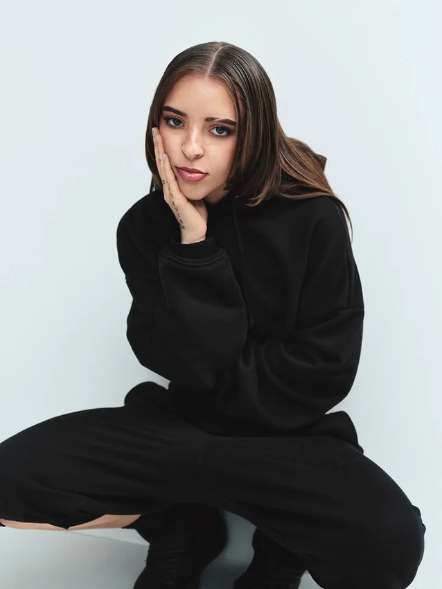 Oversized-hoodie i tjockt tyg för vuxna
