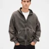 Oversized hoodie med dragkedja för vuxna