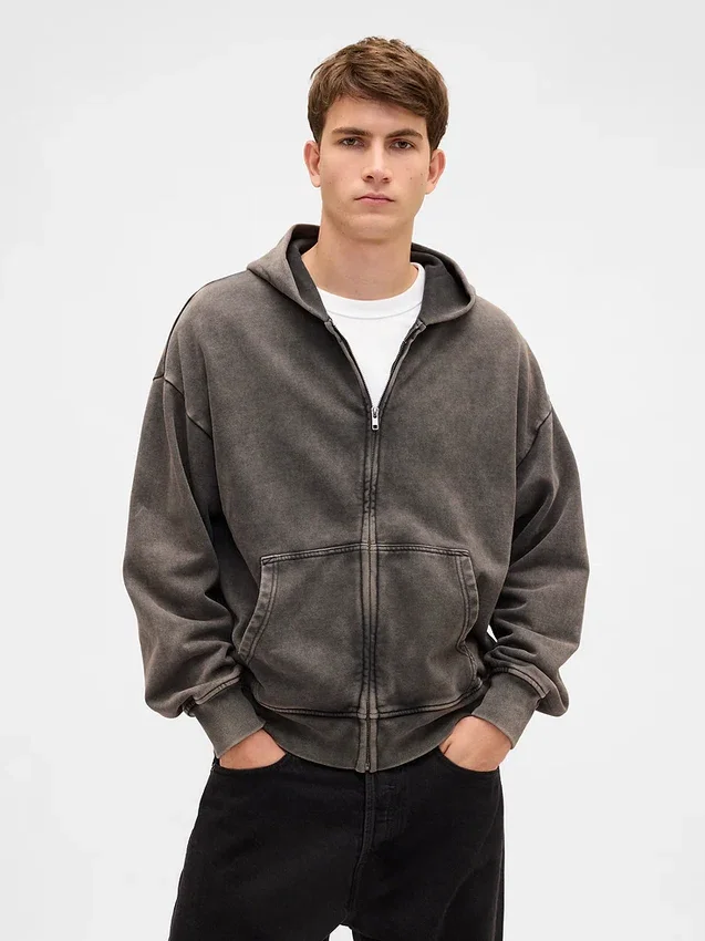 Oversized hoodie med dragkedja för vuxna