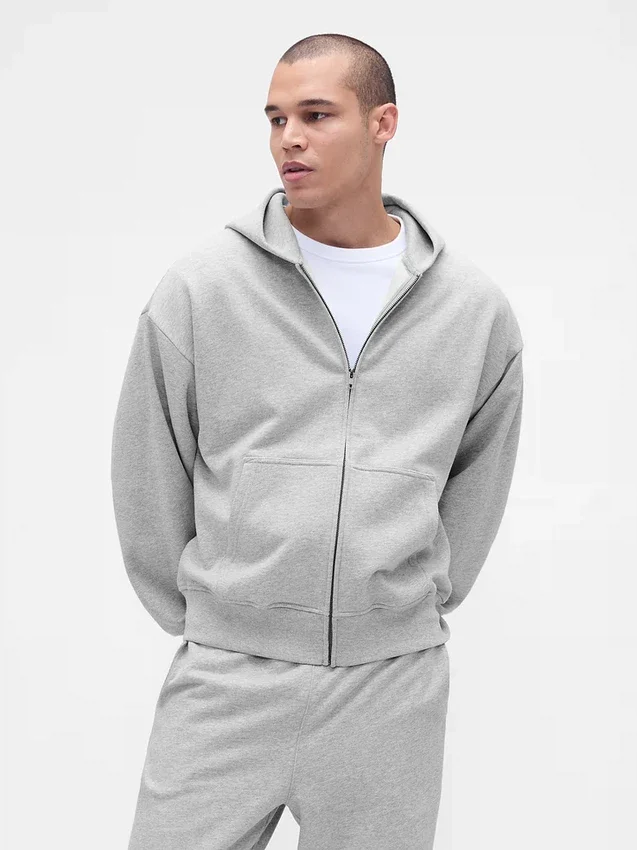 Oversized hoodie med dragkedja för vuxna