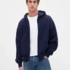 Oversized hoodie med dragkedja för vuxna