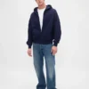 Oversized hoodie med dragkedja för vuxna