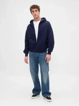 Oversized hoodie med dragkedja för vuxna