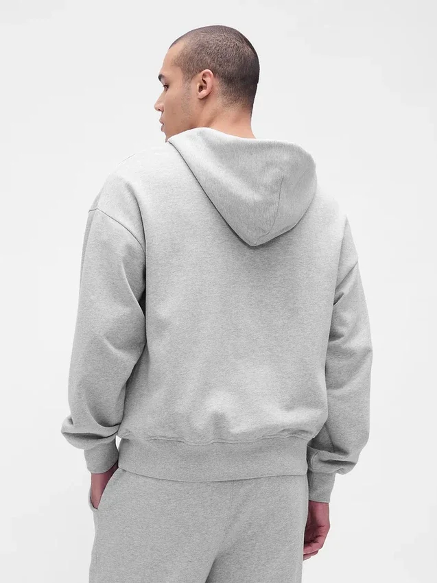 Oversized hoodie med dragkedja för vuxna
