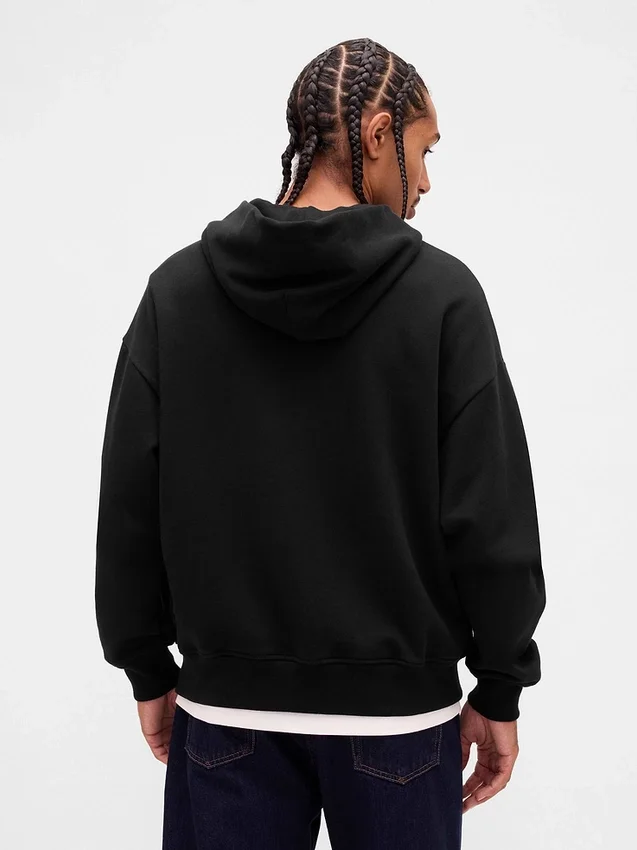 Oversized hoodie med dragkedja för vuxna