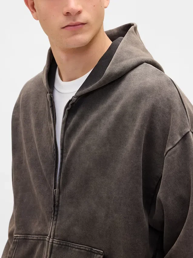 Oversized hoodie med dragkedja för vuxna