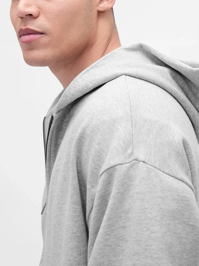 Oversized hoodie med dragkedja för vuxna
