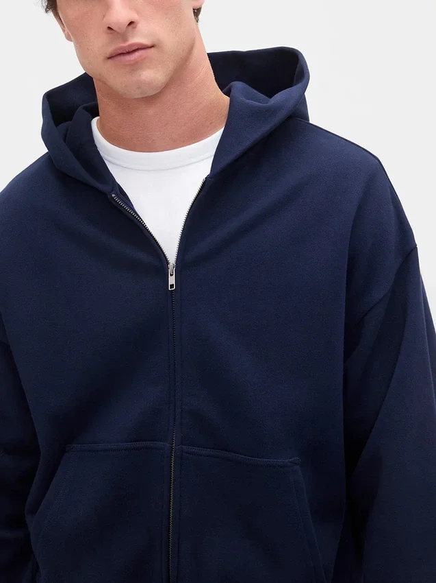 Oversized hoodie med dragkedja för vuxna