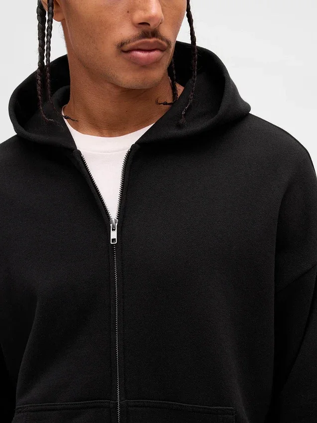 Oversized hoodie med dragkedja för vuxna