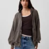 Oversized hoodie med dragkedja för vuxna