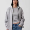 Oversized hoodie med dragkedja för vuxna