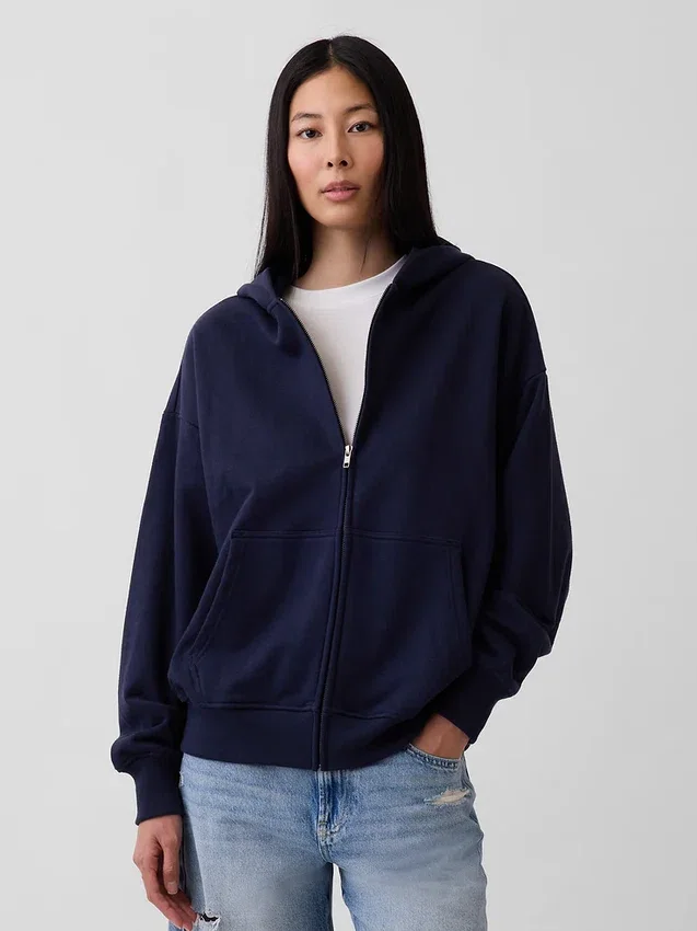 Oversized hoodie med dragkedja för vuxna
