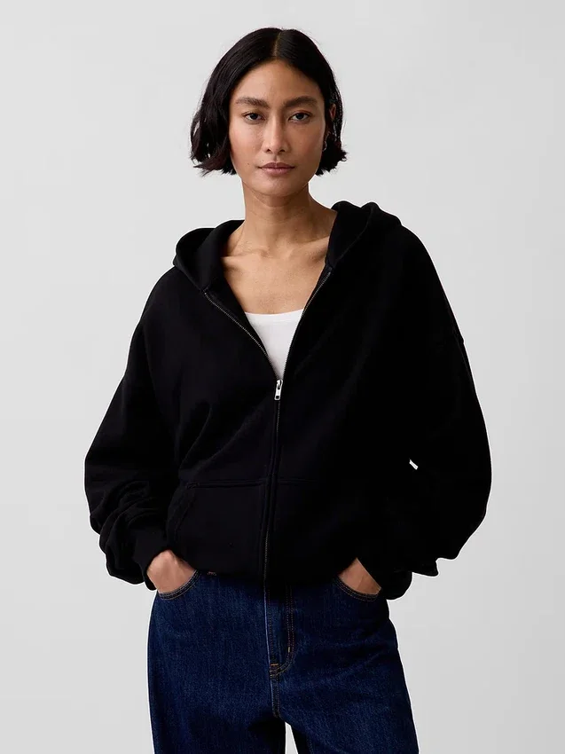 Oversized hoodie med dragkedja för vuxna