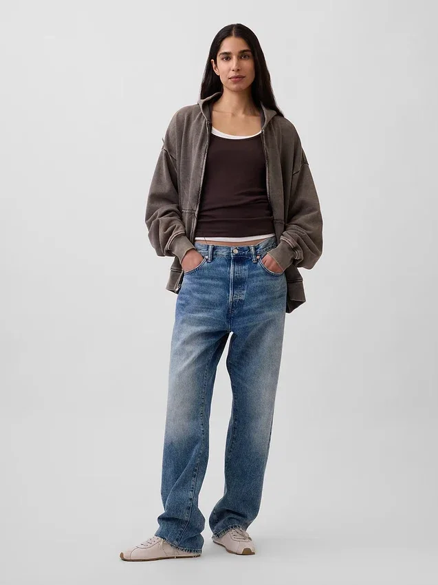 Oversized hoodie med dragkedja för vuxna