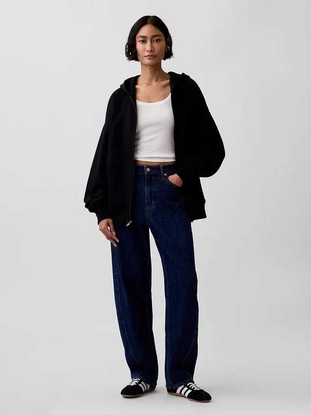 Oversized hoodie med dragkedja för vuxna