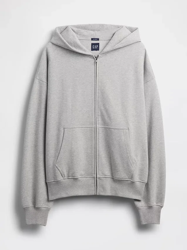 Oversized hoodie med dragkedja för vuxna
