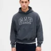 Oversized-hoodie med logo för vuxna