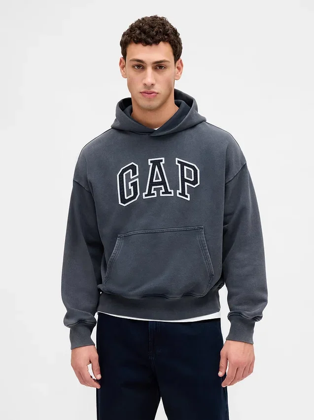 Oversized-hoodie med logo för vuxna