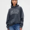 Oversized-hoodie med logo för vuxna