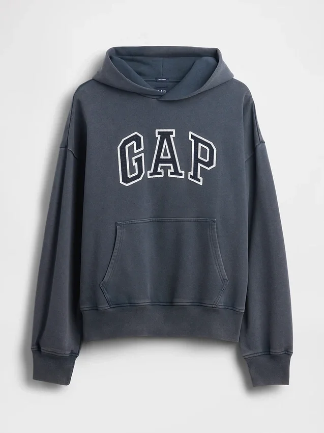 Oversized-hoodie med logo för vuxna