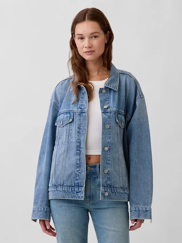 Oversized ikonisk jeansjacka