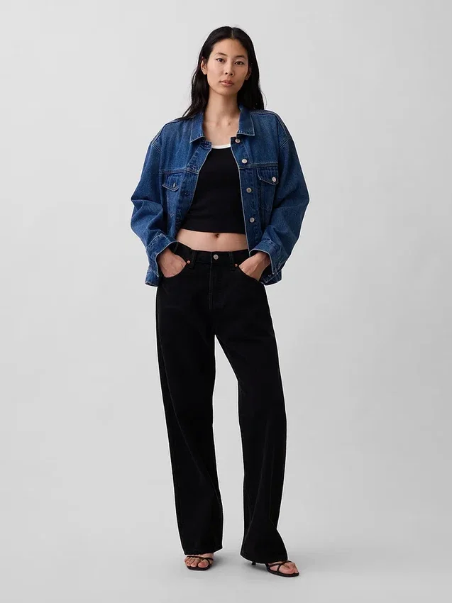 Oversized ikonisk jeansjacka