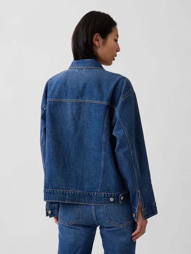 Oversized ikonisk jeansjacka