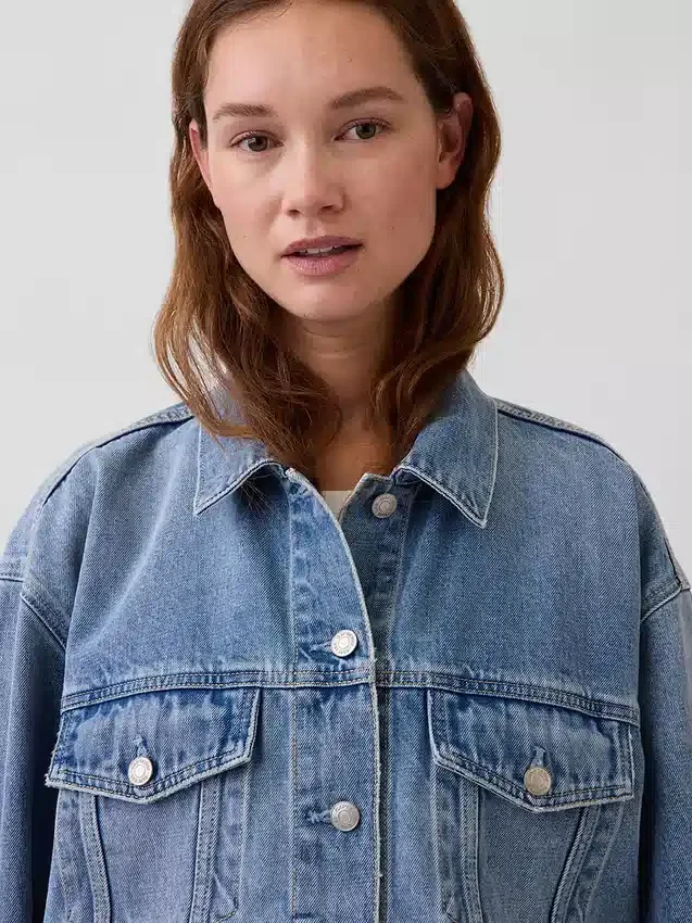 Oversized ikonisk jeansjacka