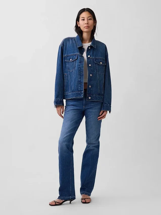 Oversized ikonisk jeansjacka