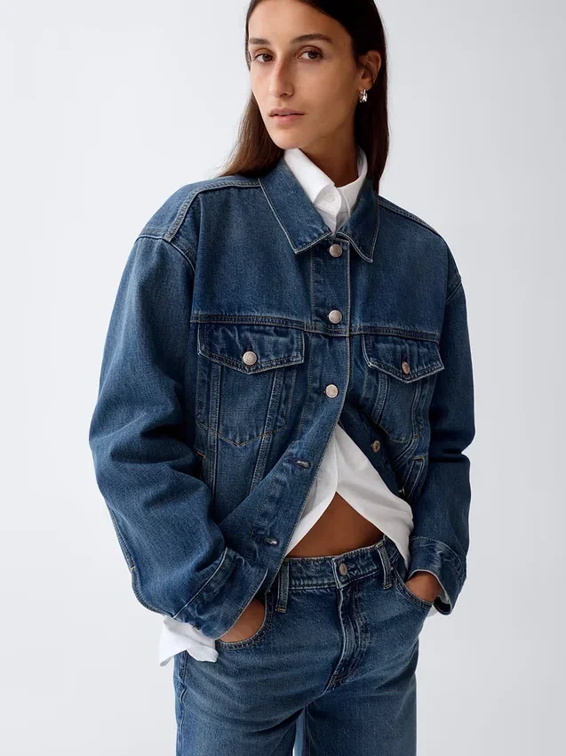Oversized ikonisk jeansjacka
