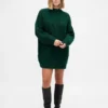 Oversized miniklänning i tröjstil med hög hals