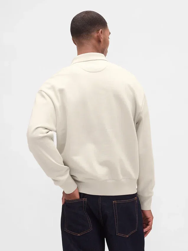 Oversized pikétröja i tjock fleece för vuxna