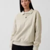 Oversized pikétröja i tjock fleece för vuxna